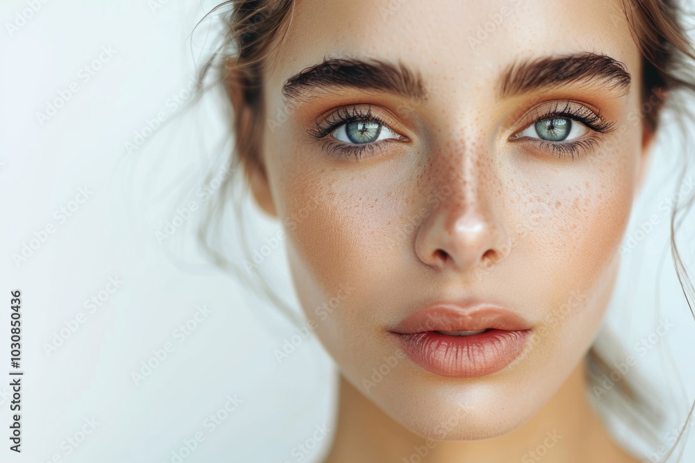 Woman with freckles