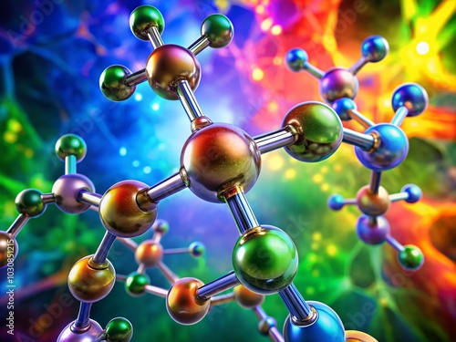 Chloroform Molecular Structure Illustration for Chemistry Education and Research in Organic Compounds and Solvent photo