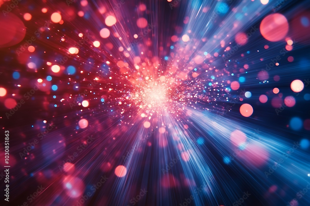 Cosmic Lens Flare Red & Blue Light Burst Cosmic Lens Flare Red & Blue Light Burst