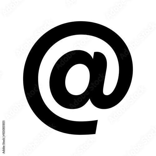 Email icon, contact icon, symbol. At symbol. Mailing. adress. Contact us. Vector illustration.