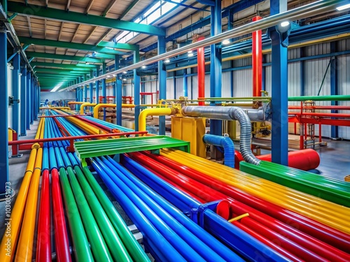 Vibrant Mid-Journey Plastic Pipe Manufacturing