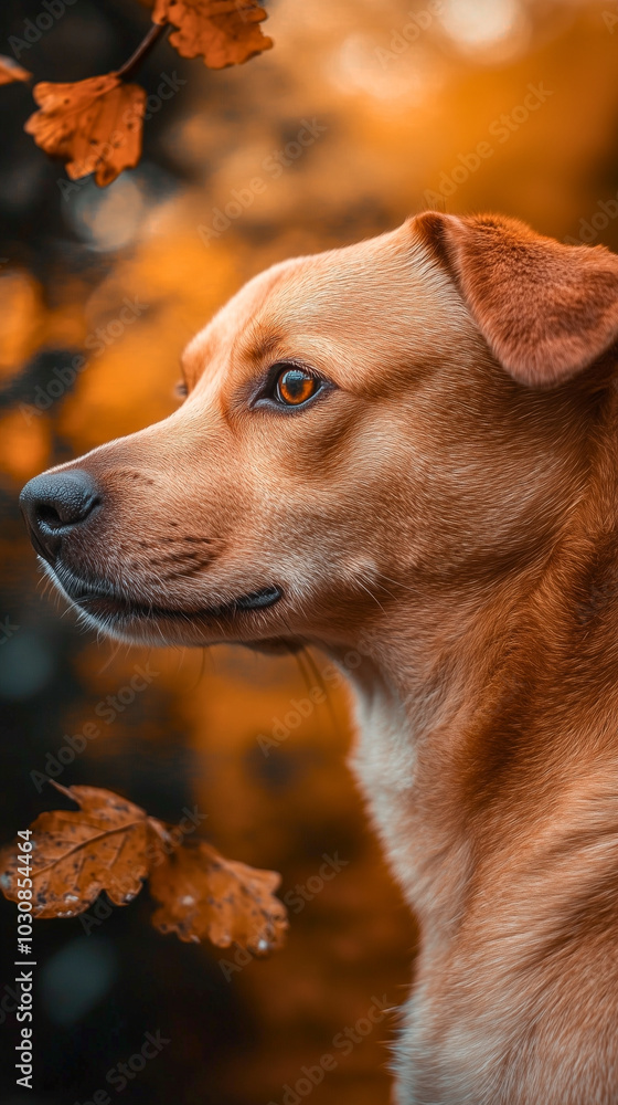 A cute dog close-up shot generated by AI A cute dog close-up shot generated by AI