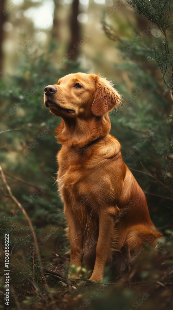 Fototapeta premium A cute dog close-up shot generated by AI