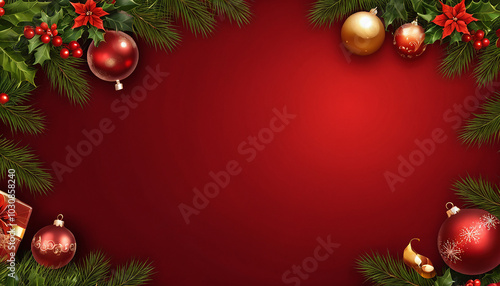 Wallpaper Mural Red Christmas Background Torontodigital.ca