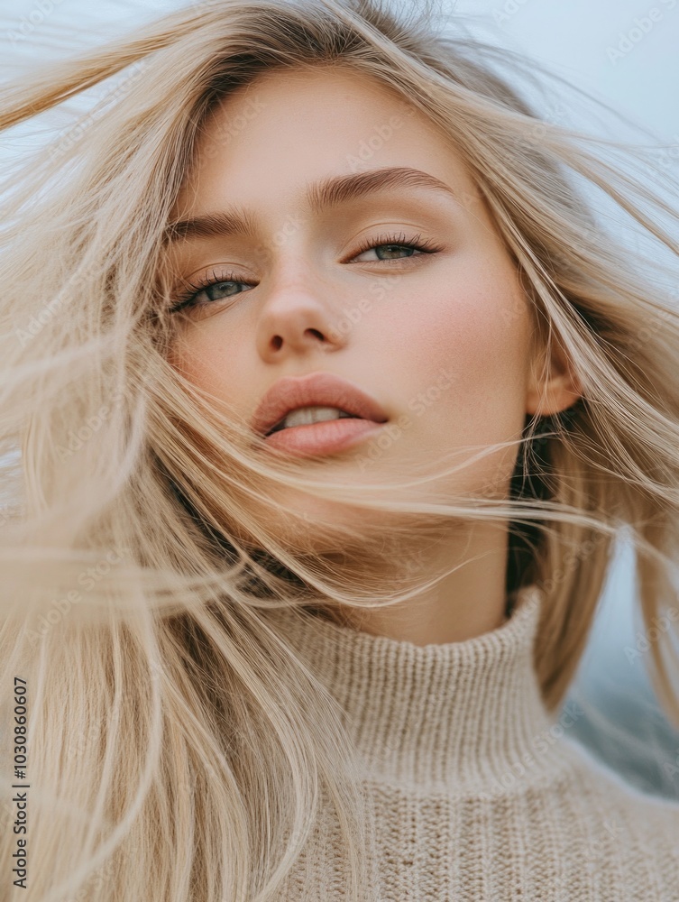 Fototapeta premium Woman with Long Blonde Hair