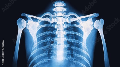 X-ray film showing the internal structure of bones, focusing on injury, clinical radiographic imaging, X-ray image, clinical