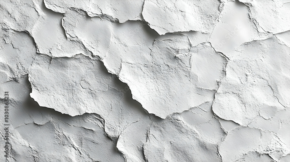 Textured white wall with peeling paint for design use. Textured white wall with peeling paint for design use.