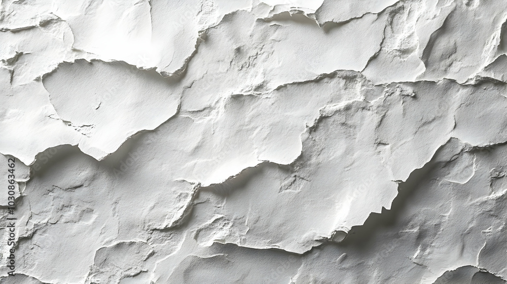 Textured white surface with irregular patterns and layers. Textured white surface with irregular patterns and layers.