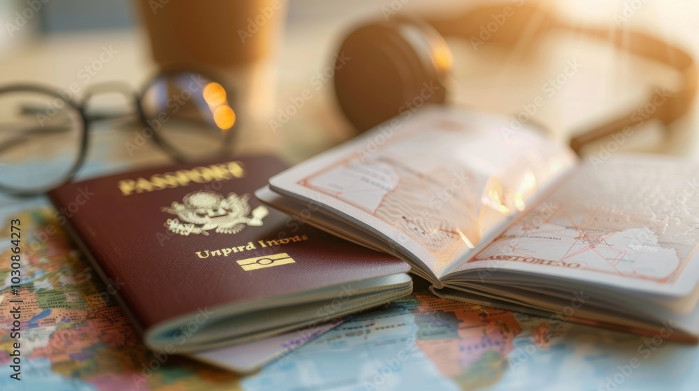 Passport and World Map: Ready for Adventure Passport and World Map: Ready for Adventure