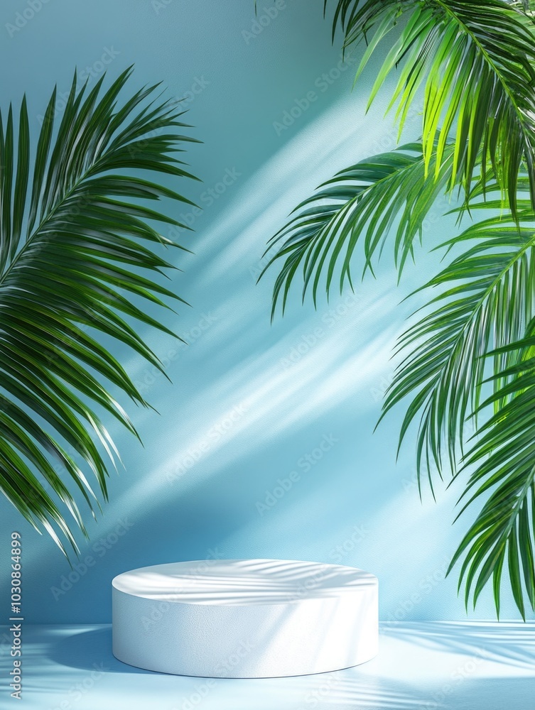 Obraz premium Palm Leaves Platform