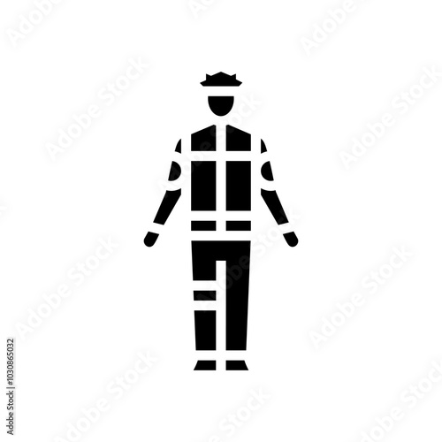 manga cosplay male glyph icon vector. manga cosplay male sign. isolated symbol illustration