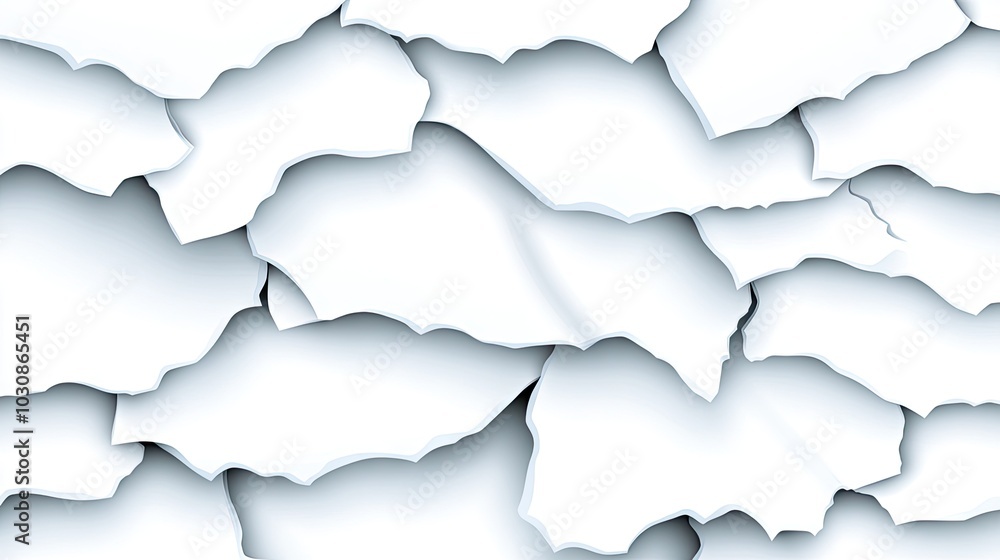 A textured white paper display on the wall, casting shadows from bright sunlight in a minimalist interior setting A textured white paper display on the wall, casting shadows from bright sunlight in a minimalist interior setting
