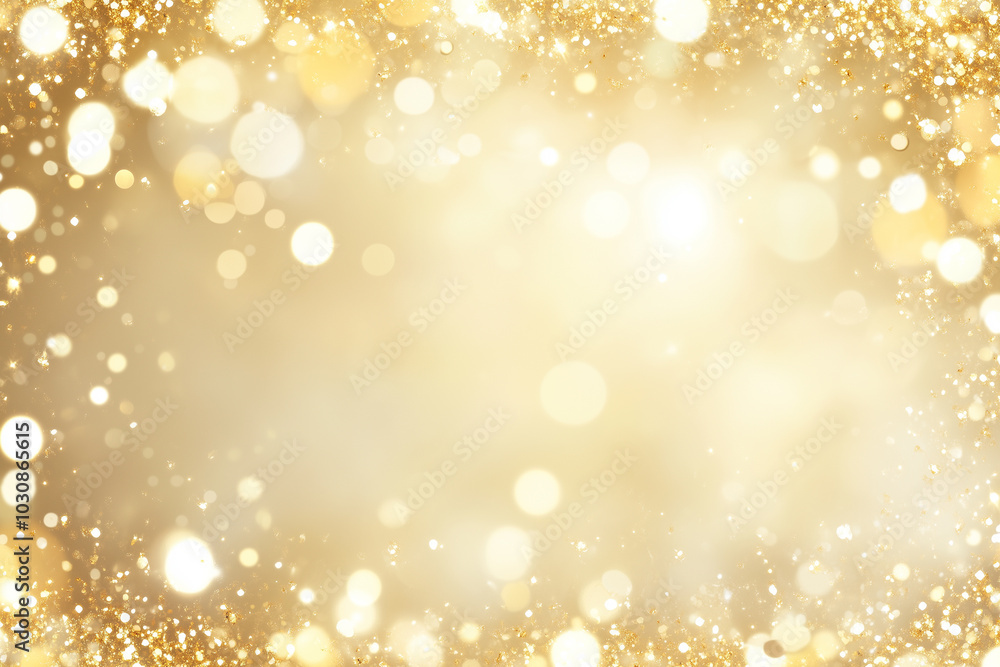 Obraz premium Luxurious Gold and White Winter Background