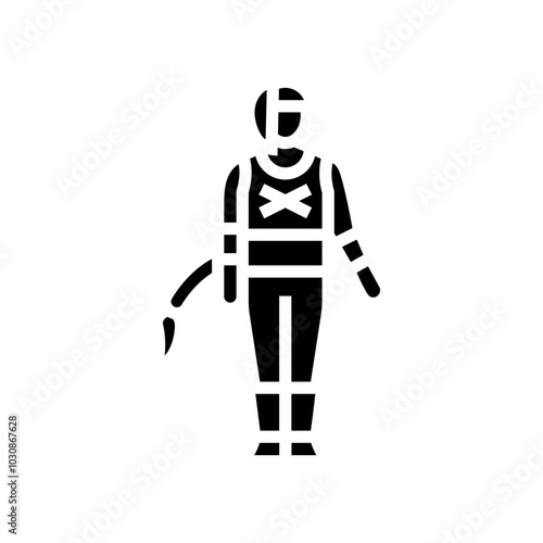 video game cosplay female glyph icon vector. video game cosplay female sign. isolated symbol illustration