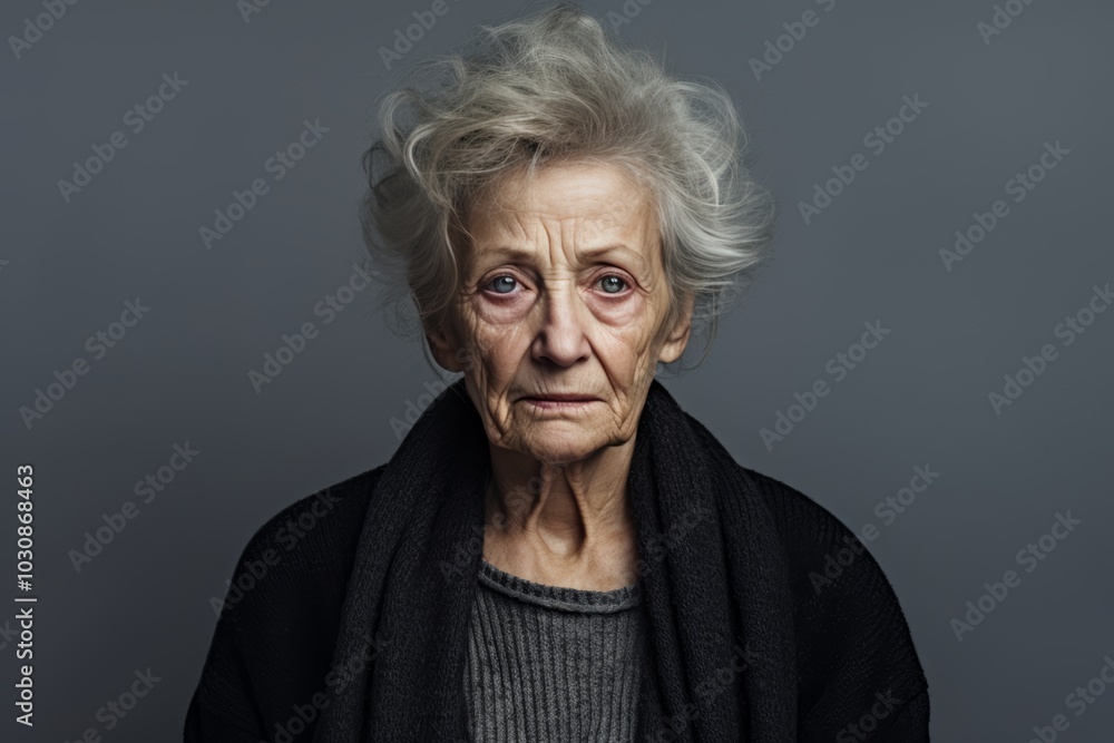 Sad homeless Caucasian bruising senior woman portrait on studio background. Elderly gray hair female looking frustrated, alcoholic, stressed, unhappy and annoyed, Domestic Violence and Emotional Abuse Sad homeless Caucasian bruising senior woman portrait on studio background. Elderly gray hair female looking frustrated, alcoholic, stressed, unhappy and annoyed, Domestic Violence and Emotional Abuse