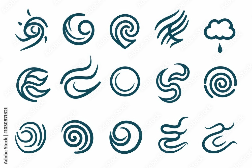 Obraz premium Swirly geometric patterns