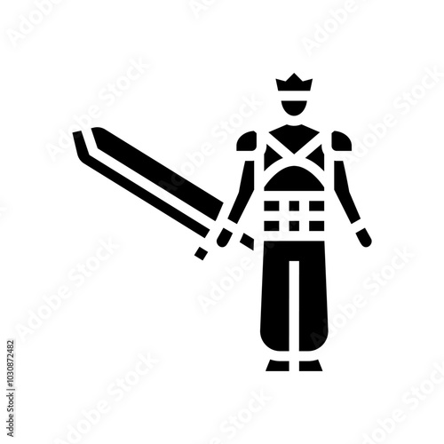 fantasy cosplay male glyph icon vector. fantasy cosplay male sign. isolated symbol illustration