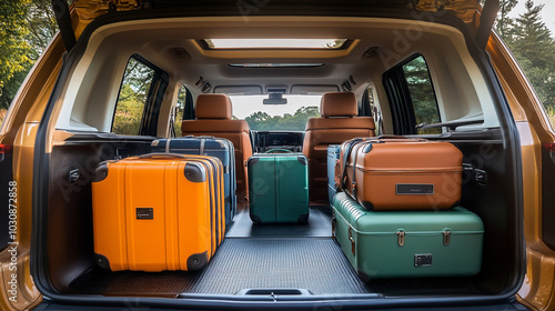 Wallpaper Mural Spacious SUV Trunk with Luggage for Family Road Trip Torontodigital.ca