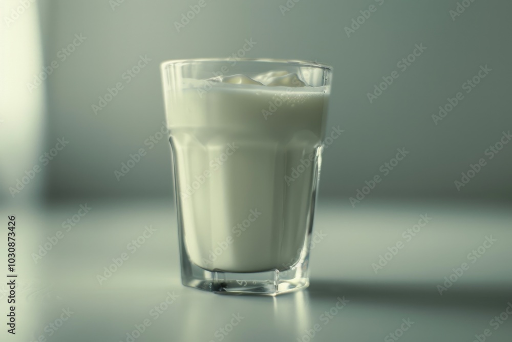 Glass of Milk on Table Glass of Milk on Table