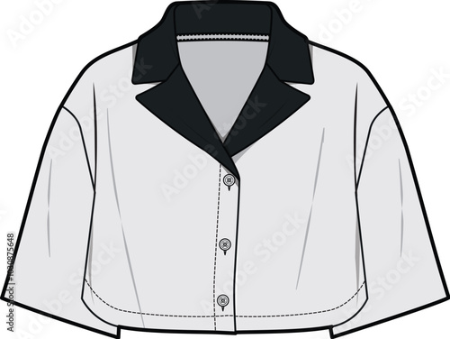 Crop button polo vector design