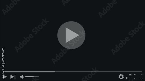 Video player template interface multimedia player mockup	
