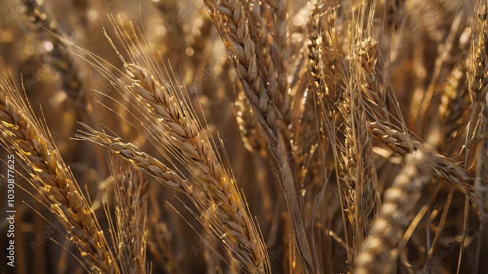 landscape of golden wheat plant landscape of golden wheat plant