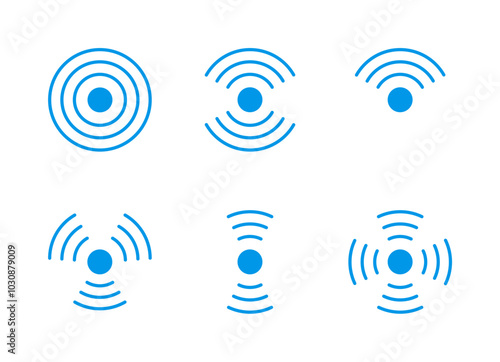 Pulse circular wave, circle concentric sign setr