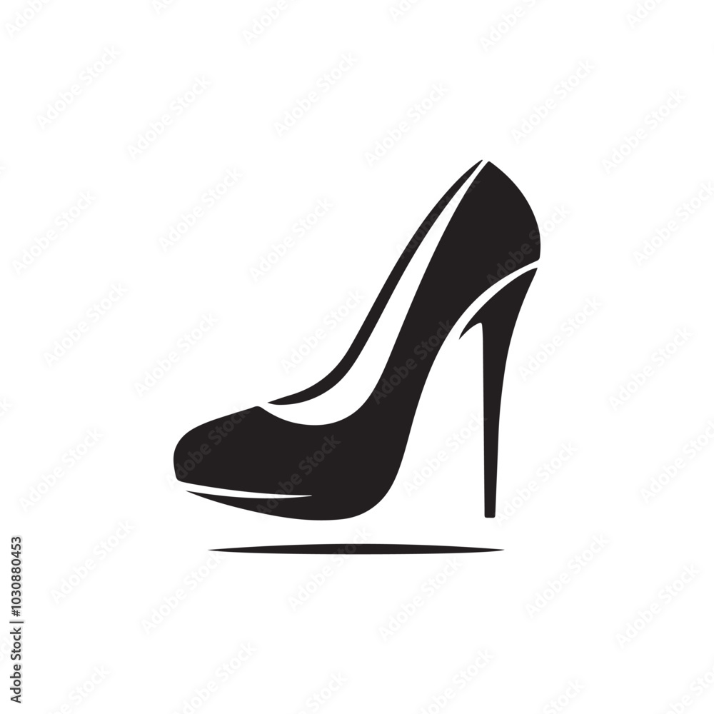 Minimalist High Heel Shoe Silhouette Icon - A Sleek and Elegant Design Perfect for Fashion Brands or Footwear-related Projects, Offering a Timeless Symbol of Style and Sophistication.
Minimalist High Heel Shoe Silhouette Icon - A Sleek and Elegant Design Perfect for Fashion Brands or Footwear-related Projects, Offering a Timeless Symbol of Style and Sophistication.