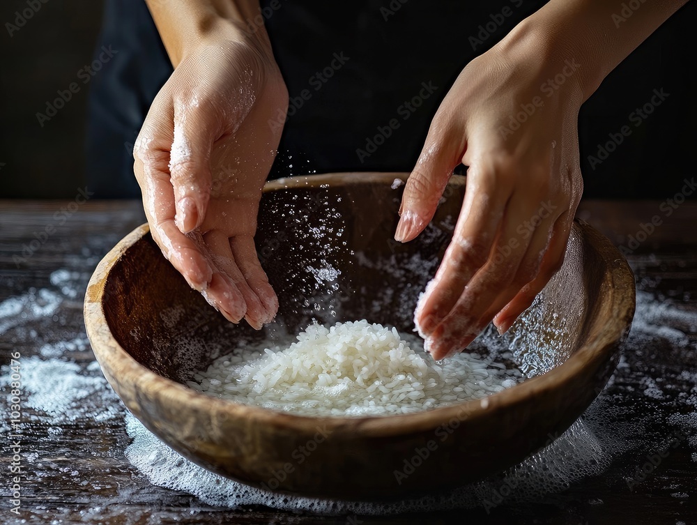 Fototapeta premium hands with flour