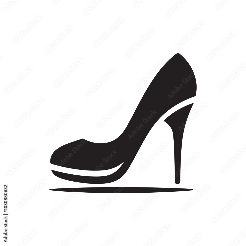 Minimalist High Heel Shoe Silhouette Icon - A Sleek and Elegant Design Perfect for Fashion Brands or Footwear-related Projects, Offering a Timeless Symbol of Style and Sophistication.
Minimalist High Heel Shoe Silhouette Icon - A Sleek and Elegant Design Perfect for Fashion Brands or Footwear-related Projects, Offering a Timeless Symbol of Style and Sophistication.