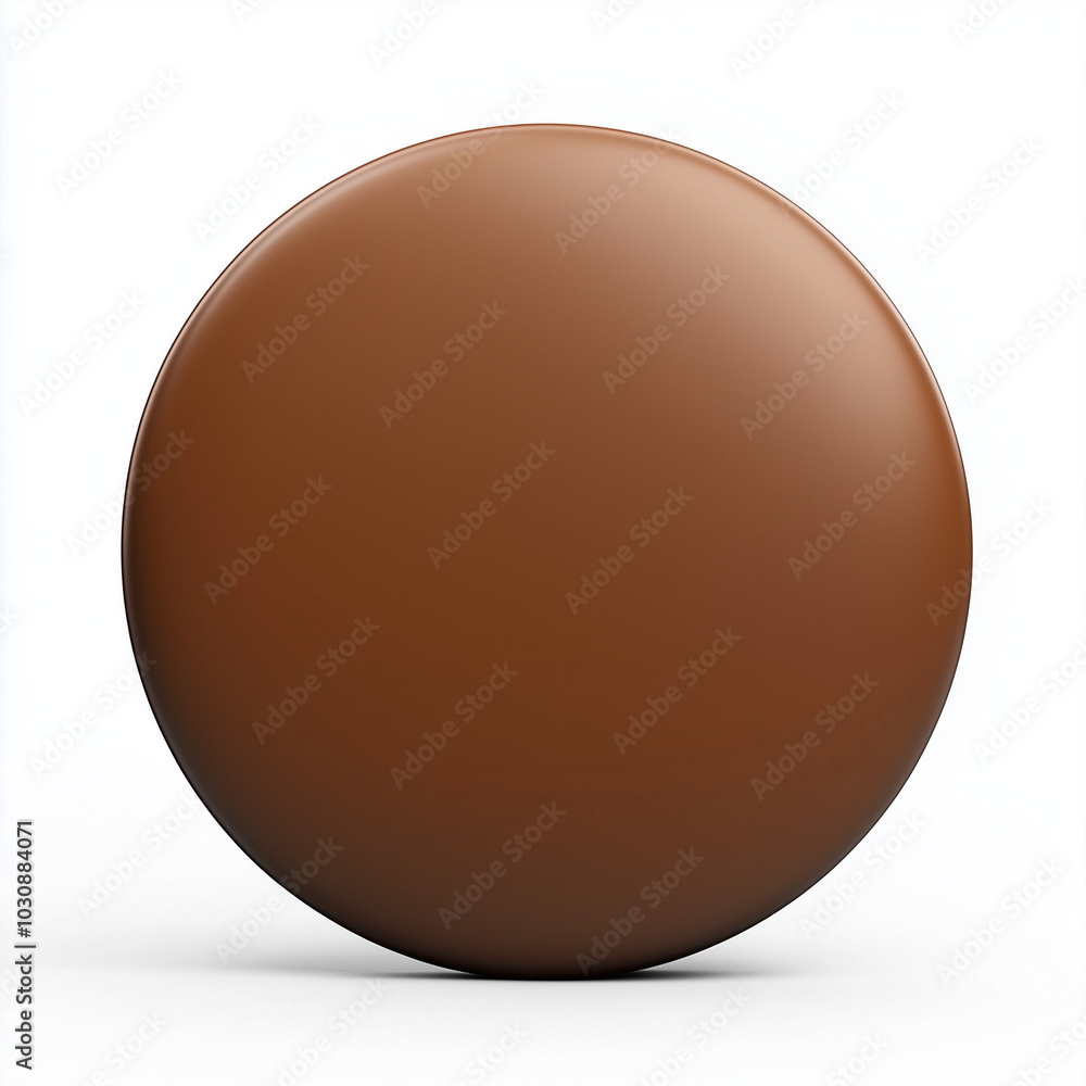 3D chocolate brown circle on a white background 3D chocolate brown circle on a white background