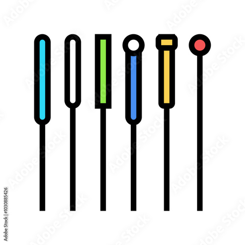 needles acupuncture color icon vector. needles acupuncture sign. isolated symbol illustration