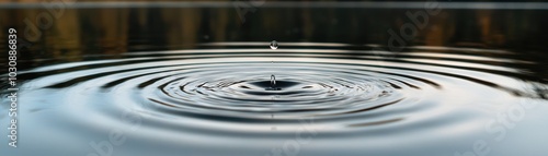 Wallpaper Mural Water ripple pattern with a droplet causing concentric circles. Torontodigital.ca