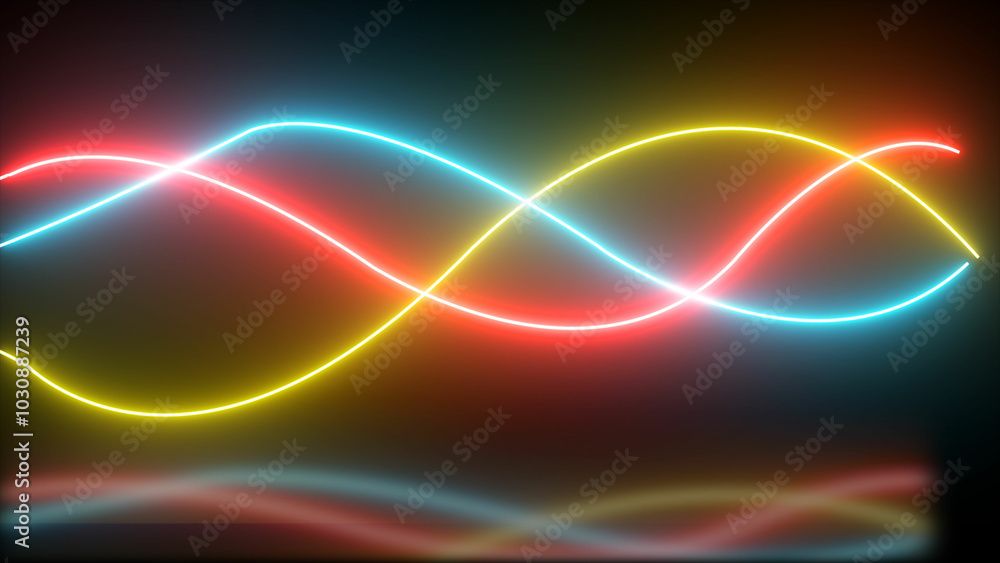 Neon wave background. Color 3D animation background. Neon wave background. Color 3D animation background.