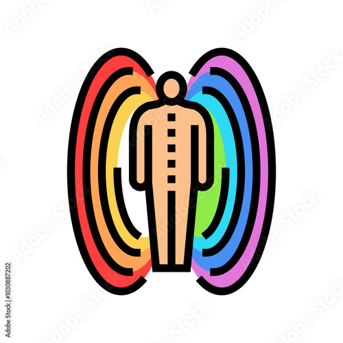 energy flow acupuncture color icon vector. energy flow acupuncture sign. isolated symbol illustration