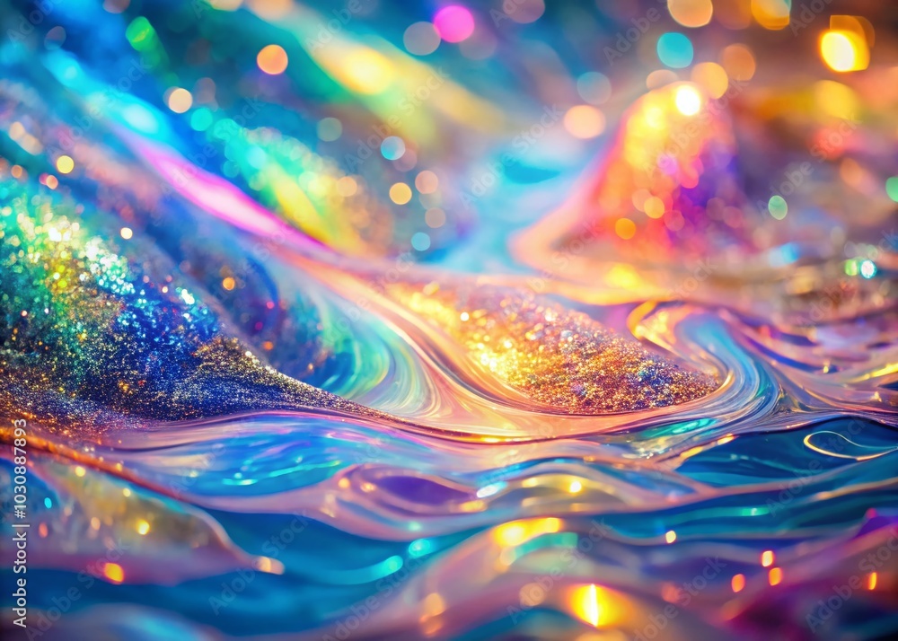 Shimmering Iridescent Texture for Artistic Backgrounds - Panoramic Photography Shimmering Iridescent Texture for Artistic Backgrounds - Panoramic Photography