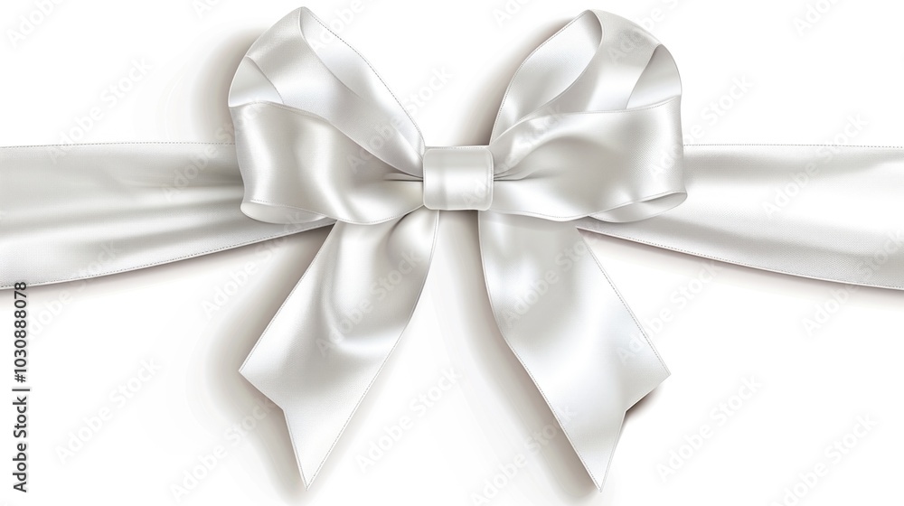 White satin bow White satin bow