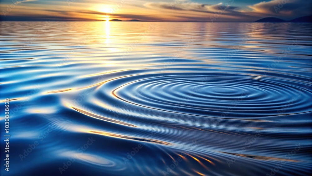 Abstract water surface with ripples and reflections from a Point of View Abstract water surface with ripples and reflections from a Point of View