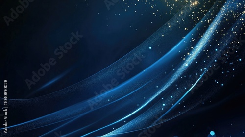 modern blue dark background with lines and glitter.  photo