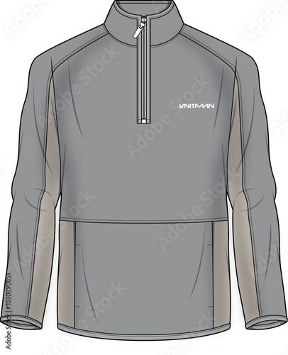 Mens Polar Fleece Zipper Vectors Illustration