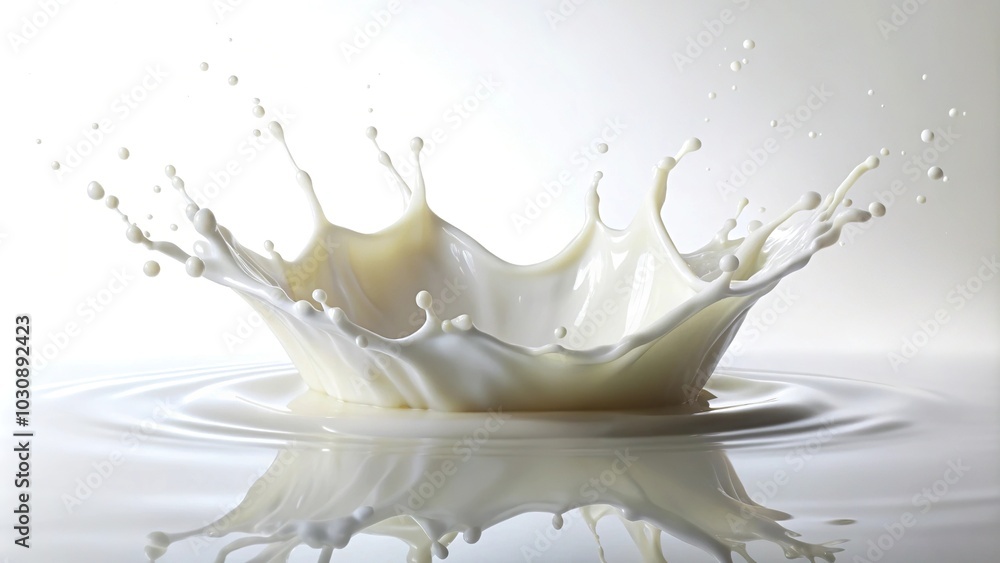 Fresh white milk splash wave on white background Fresh white milk splash wave on white background