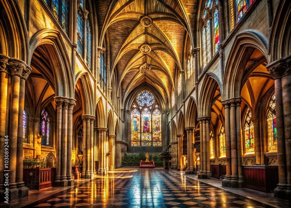 Fototapeta premium Silhouette of Stunning Cathedral Interior in London - Architectural Photography