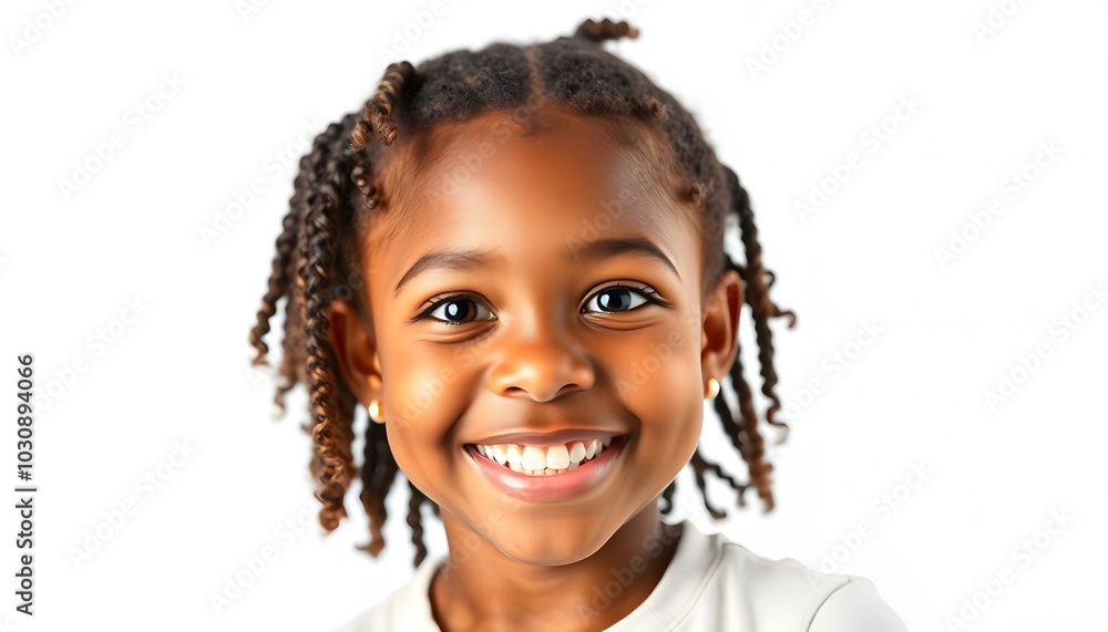 Happy and very good looking afro-american girl isolated now white background isolated with white highlights, png Happy and very good looking afro-american girl isolated now white background isolated with white highlights, png