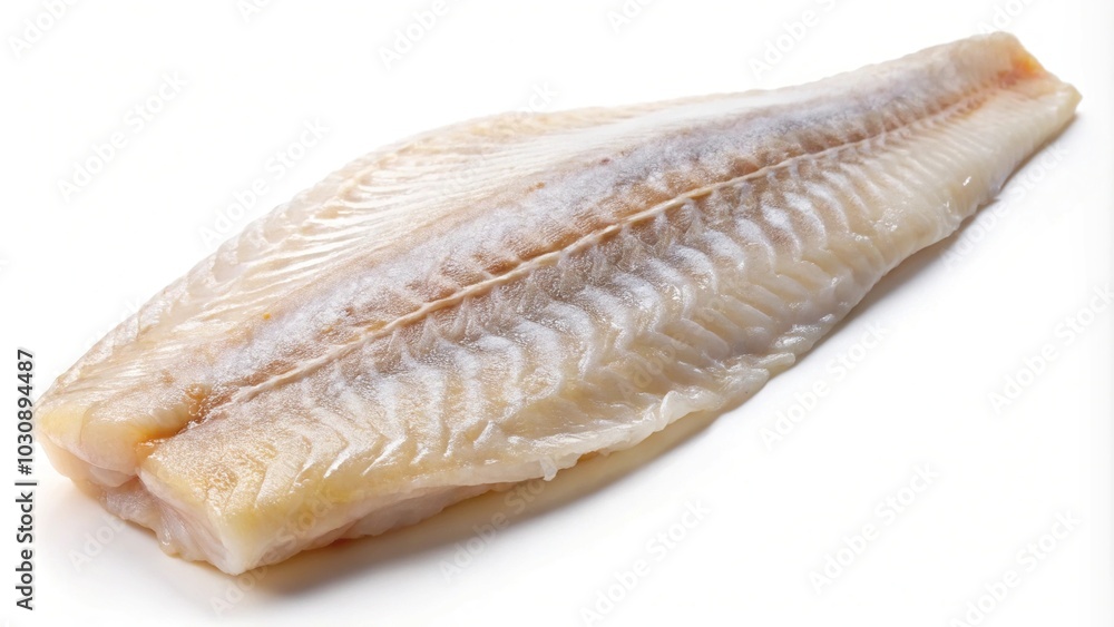 Fresh hake fish fillet on white background Fresh hake fish fillet on white background