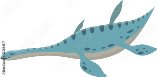 Majestic plesiosaur gracefully gliding through the ocean, showcasing ancient beauty and prehistoric wildlife.