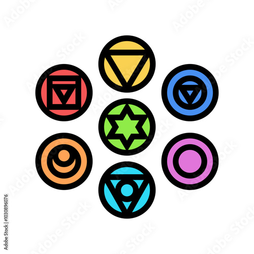 chakra acupuncture color icon vector. chakra acupuncture sign. isolated symbol illustration