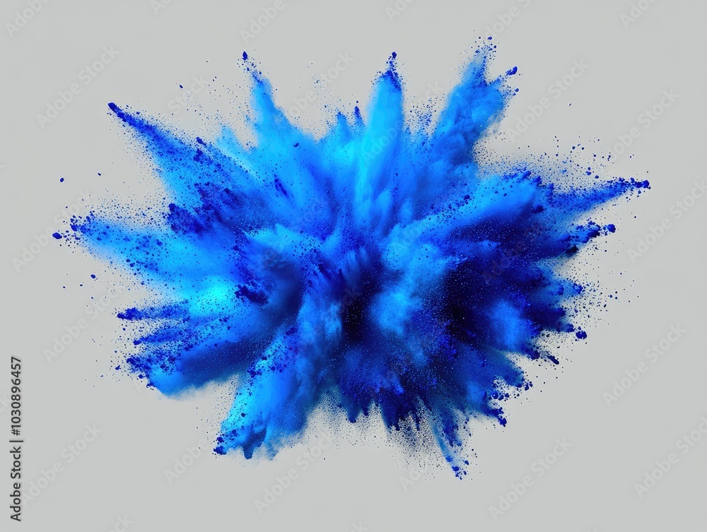 Fototapeta premium blue ink splashes