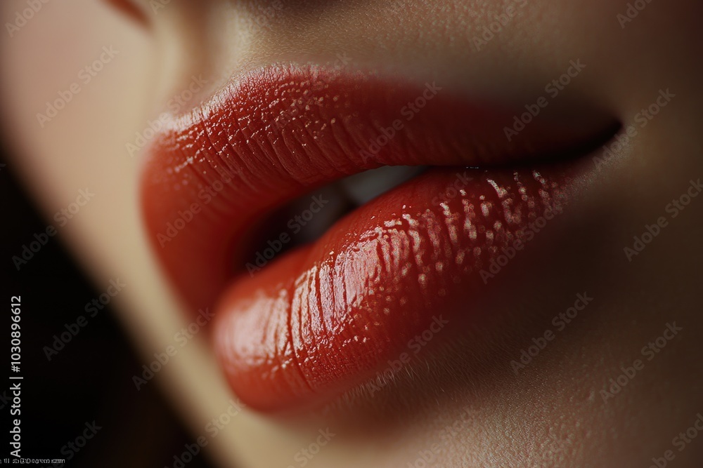 Woman's lips with red lipstick Woman's lips with red lipstick