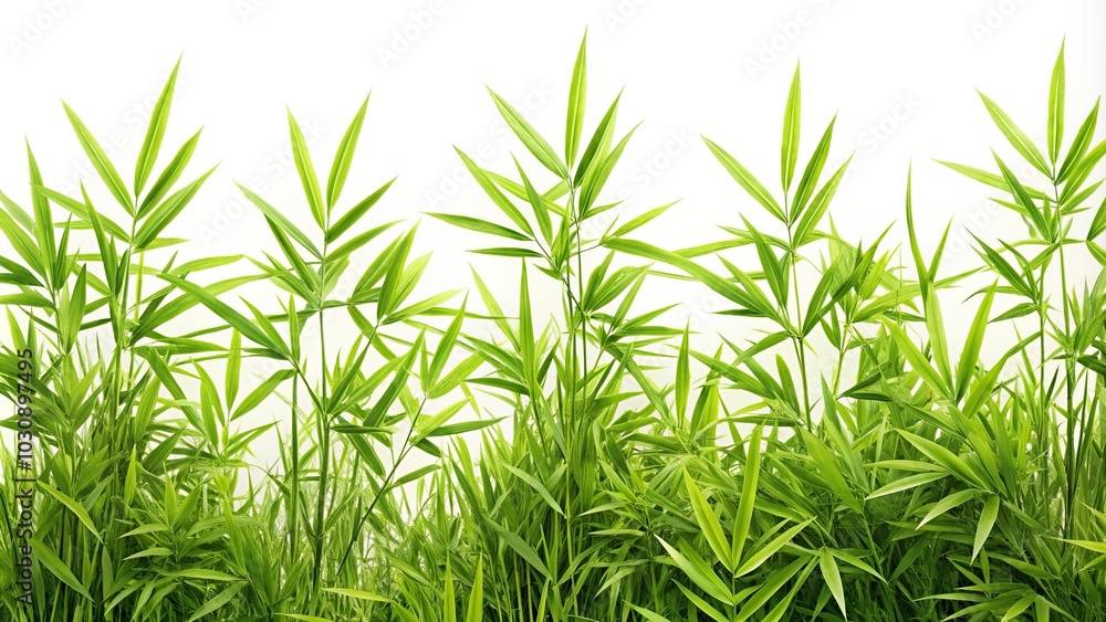 bamboo leaves grass isolated on white background with clipping path Depth of Field bamboo leaves grass isolated on white background with clipping path Depth of Field