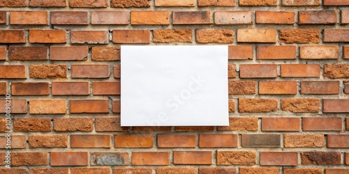 Wallpaper Mural Blank white paper mockup on brick wall Torontodigital.ca